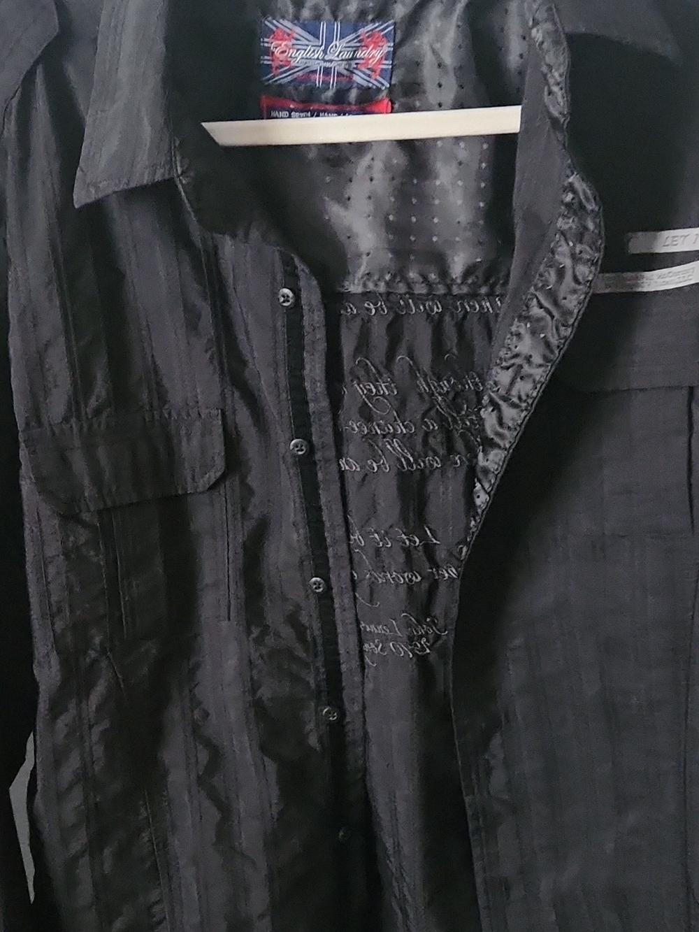 English Laundry Men’s Black Button-Up Jacket